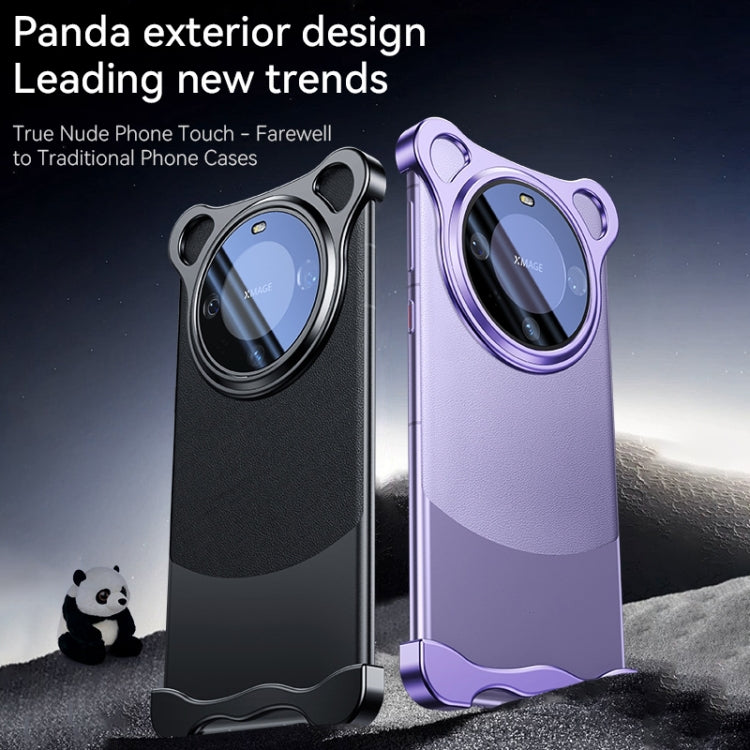 For Huawei Mate 60 Pro Frameless Metal Corner Pad Phone Case with Lens Film(Silver) - free shipping - PMC Jewellery - Order now!