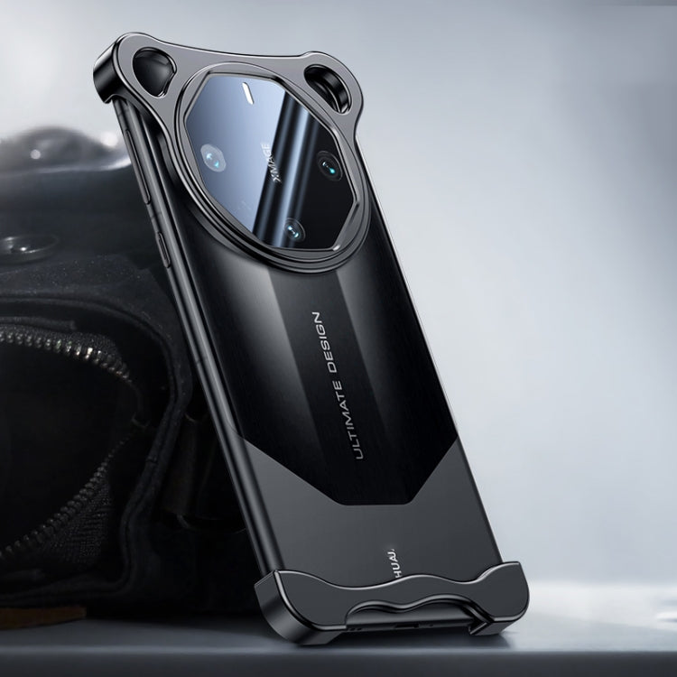 For Huawei Mate 60 RS Ultimate Frameless Metal Corner Pad Phone Case with Lens Film(Black) - free shipping - PMC Jewellery - Order now!