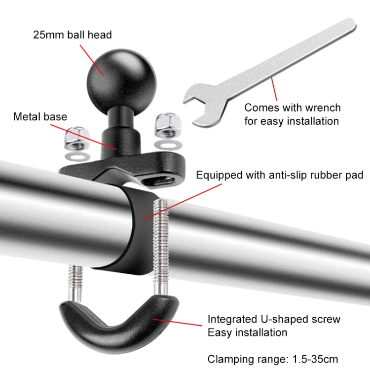 10 in 1 Crabs Selfie Stick Motorcycle Clamps Handlebar Fixed Mount - Holder by PMC TechLife | Online Shopping South Africa | PMC TechLife | Buy Now Pay Later Mobicred