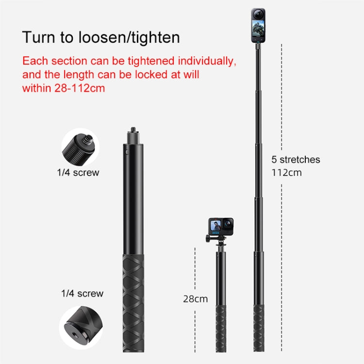 9 in 1 Dual-Link Crabs Selfie Stick Kit Motorcycle Clamps Handlebar Fixed Mount - Holder by PMC TechLife | Online Shopping South Africa | PMC TechLife | Buy Now Pay Later Mobicred