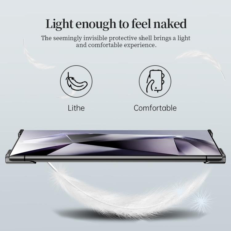 For Samsung Galaxy S25 Ultra 5G Frameless Metal Corner Pad Phone Case with Lens Film(Silver) - Galaxy S25 Ultra 5G Cases by PMc TechLife | Online Shopping South Africa | PMc TechLife | Buy Now Pay Later Mobicred