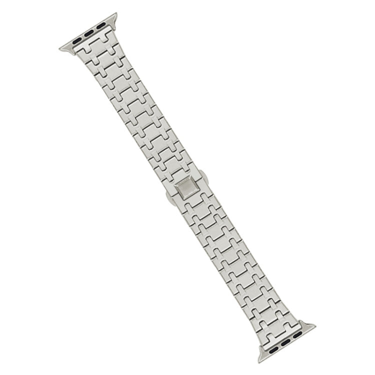 For Apple Watch Ultra 2 49mm Double T Stainless Steel Watch Band(Starlight) - Watch Bands by PMC TechLife | Online Shopping South Africa | PMC TechLife