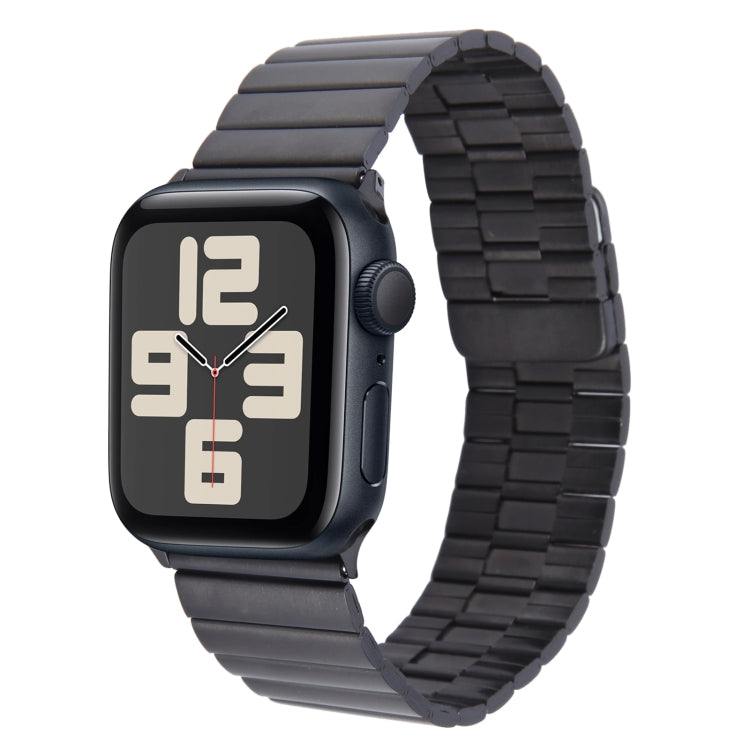 For Apple Watch SE 2023 44mm Bamboo Stainless Steel Magnetic Watch Band(Black) - free shipping - PMc TechLife - Order now!