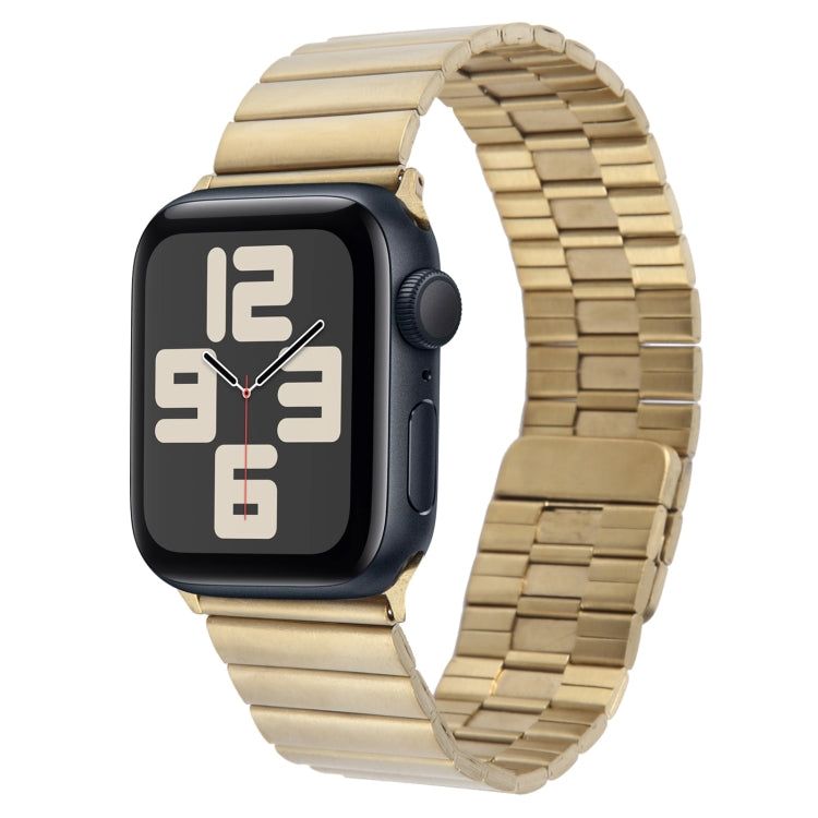 For Apple Watch SE 2023 44mm Bamboo Stainless Steel Magnetic Watch Band(Gold) - free shipping - PMC TechLife - Order now!
