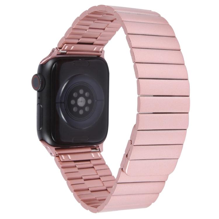 For Apple Watch SE 2023 44mm Bamboo Stainless Steel Magnetic Watch Band(Pink) - free shipping - PMC TechLife - Order now!