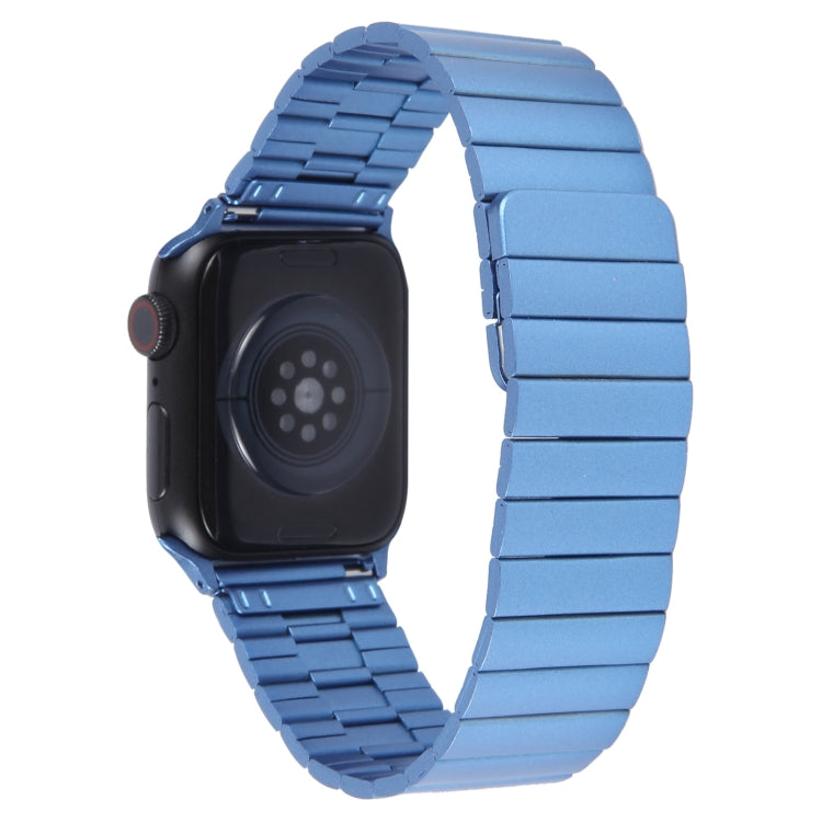 For Apple Watch SE 2023 44mm Bamboo Stainless Steel Magnetic Watch Band(Blue) - free shipping - PMC TechLife - Order now!