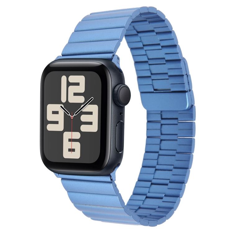 For Apple Watch SE 2023 40mm Bamboo Stainless Steel Magnetic Watch Band(Blue) - free shipping - PMC TechLife - Order now!