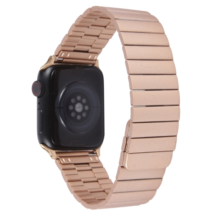 For Apple Watch Series 9 45mm Bamboo Stainless Steel Magnetic Watch Band(Rose Gold) - free shipping - PMC TechLife - Order now!