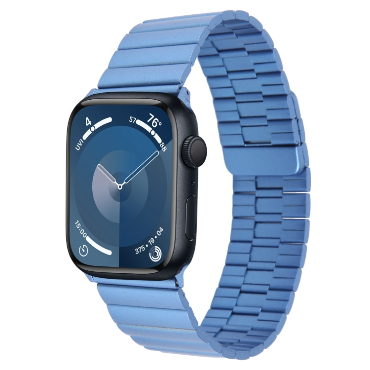 For Apple Watch Series 9 41mm Bamboo Stainless Steel Magnetic Watch Band(Blue) - free shipping - PMC TechLife - Order now!