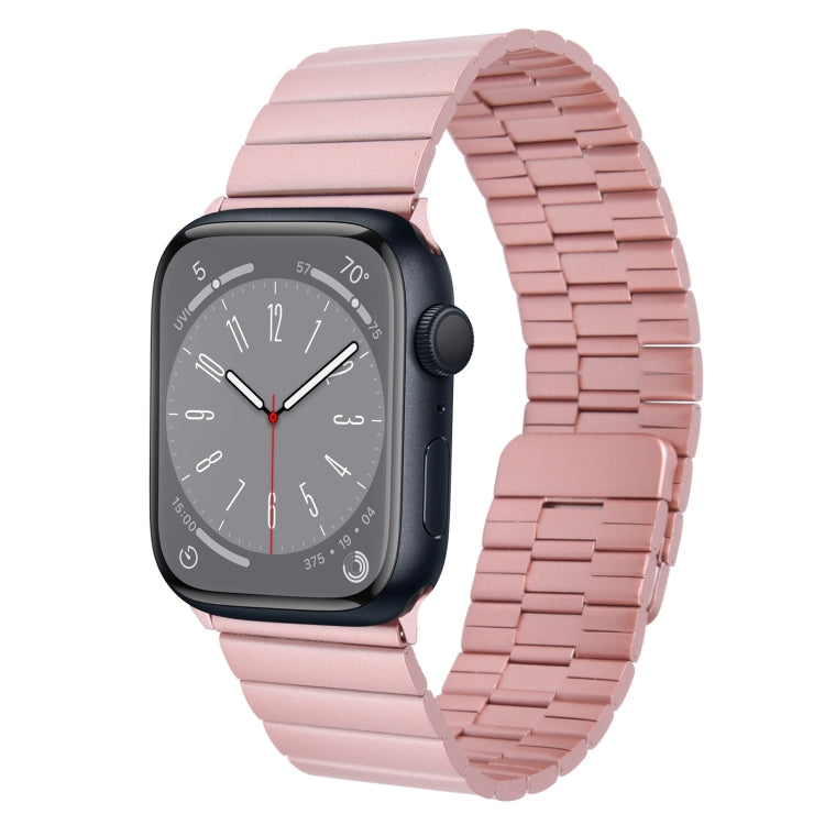 For Apple Watch Series 8 45mm Bamboo Stainless Steel Magnetic Watch Band(Pink) - free shipping - PMC TechLife - Order now!