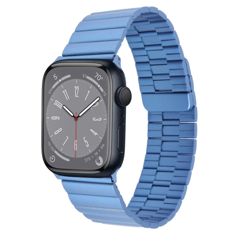 For Apple Watch Series 8 45mm Bamboo Stainless Steel Magnetic Watch Band(Blue) - free shipping - PMC TechLife - Order now!