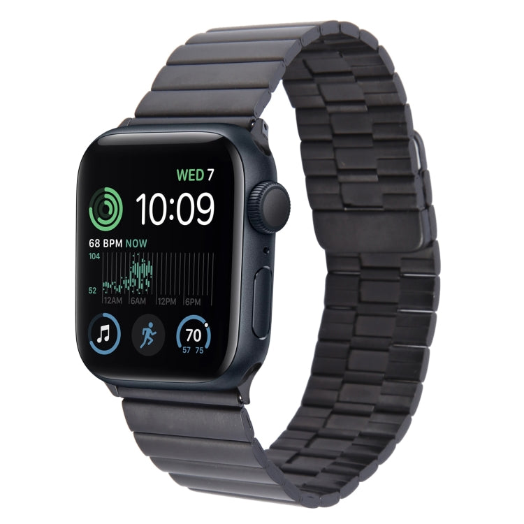 For Apple Watch SE 2022 44mm Bamboo Stainless Steel Magnetic Watch Band(Black) - free shipping - PMC TechLife - Order now!