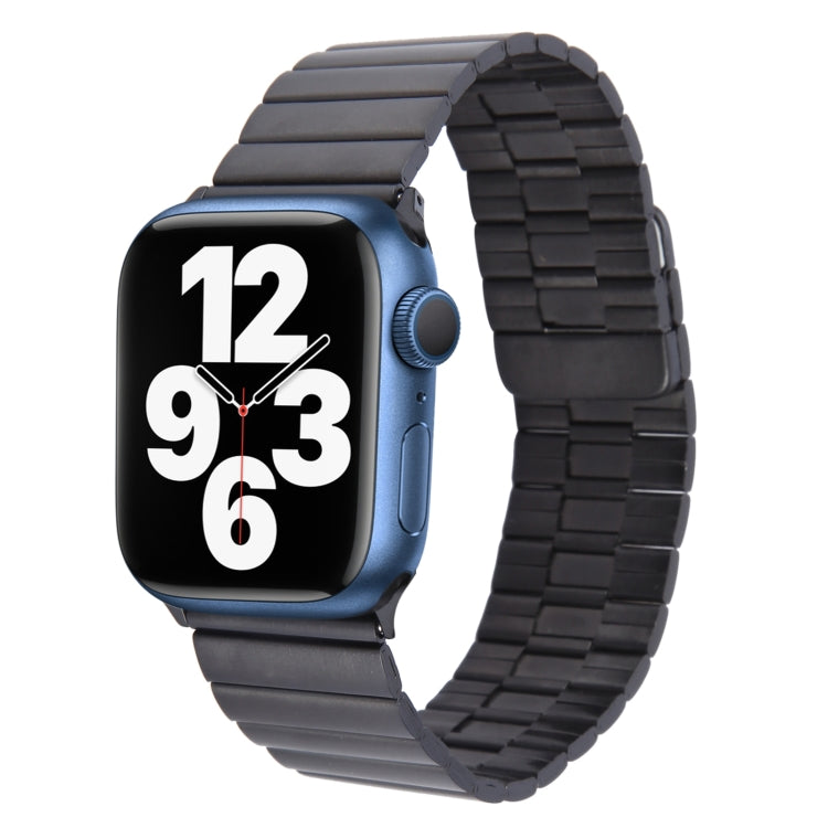 For Apple Watch Series 7 41mm Bamboo Stainless Steel Magnetic Watch Band(Black) - free shipping - PMC TechLife - Order now!