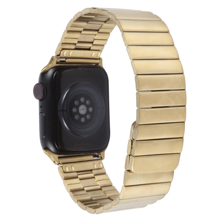 For Apple Watch Series 7 41mm Bamboo Stainless Steel Magnetic Watch Band(Gold) - free shipping - PMC TechLife - Order now!