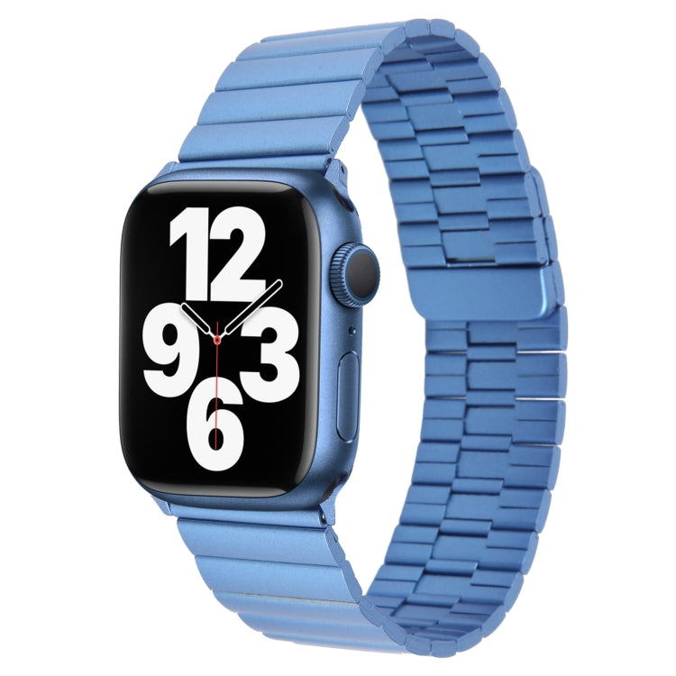 For Apple Watch SE 40mm Bamboo Stainless Steel Magnetic Watch Band(Blue) - free shipping - PMC TechLife - Order now!