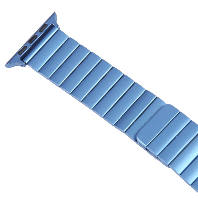 For Apple Watch SE 40mm Bamboo Stainless Steel Magnetic Watch Band(Blue) - free shipping - PMC TechLife - Order now!