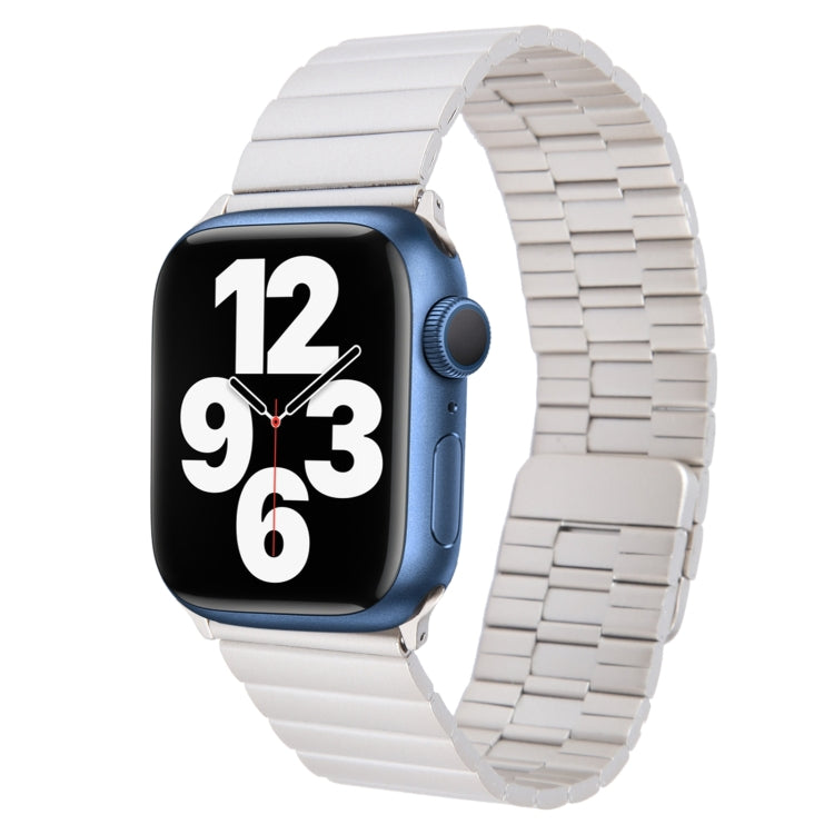 For Apple Watch SE 40mm Bamboo Stainless Steel Magnetic Watch Band(Starlight) - free shipping - PMC TechLife - Order now!