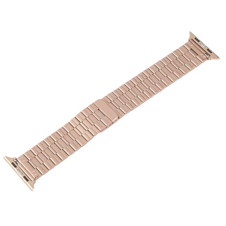 For Apple Watch SE 44mm Bamboo Stainless Steel Magnetic Watch Band(Rose Gold) - free shipping - PMC TechLife - Order now!