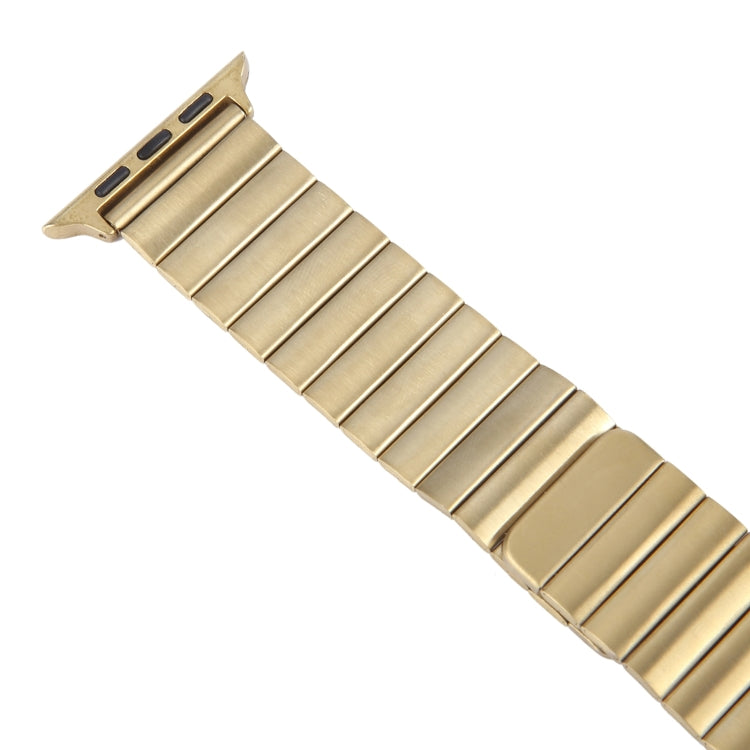 For Apple Watch SE 44mm Bamboo Stainless Steel Magnetic Watch Band(Gold) - free shipping - PMC TechLife - Order now!