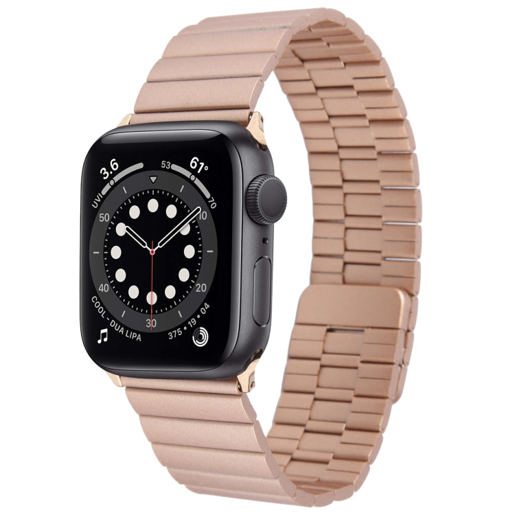 For Apple Watch Series 6 40mm Bamboo Stainless Steel Magnetic Watch Band(Rose Gold) - free shipping - PMC TechLife - Order now!