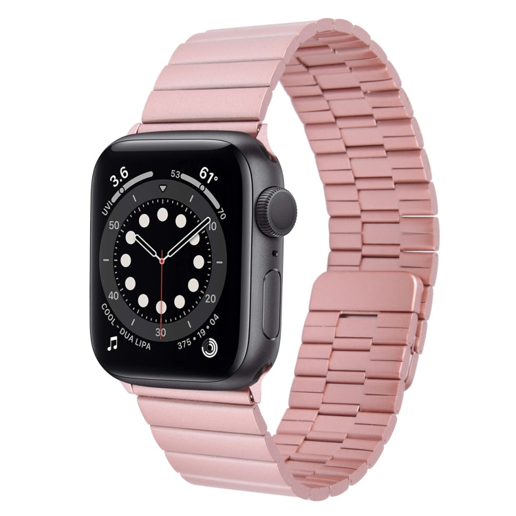 For Apple Watch Series 6 40mm Bamboo Stainless Steel Magnetic Watch Band(Pink) - free shipping - PMC TechLife - Order now!