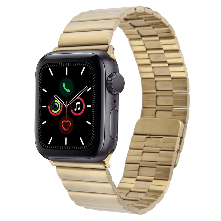 For Apple Watch Series 5 44mm Bamboo Stainless Steel Magnetic Watch Band(Gold) - free shipping - PMC TechLife - Order now!