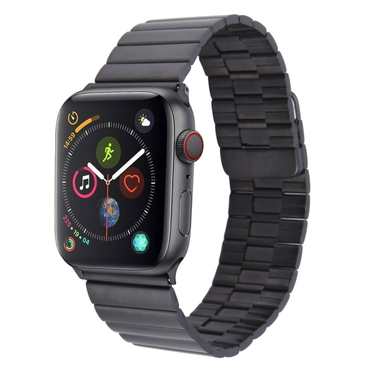 For Apple Watch Series 4 44mm Bamboo Stainless Steel Magnetic Watch Band(Black) - free shipping - PMC TechLife - Order now!