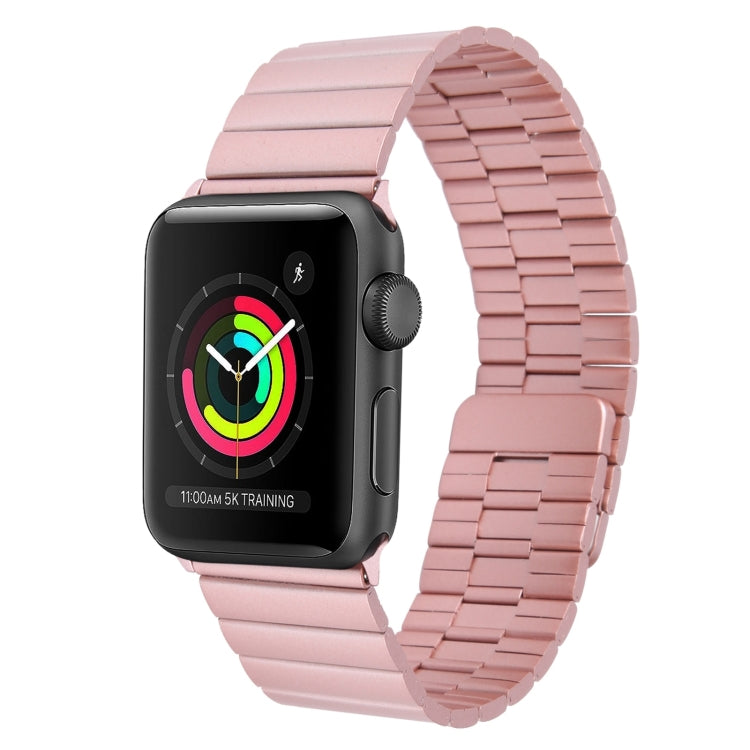 For Apple Watch Series 3 38mm Bamboo Stainless Steel Magnetic Watch Band(Pink) - free shipping - PMC TechLife - Order now!
