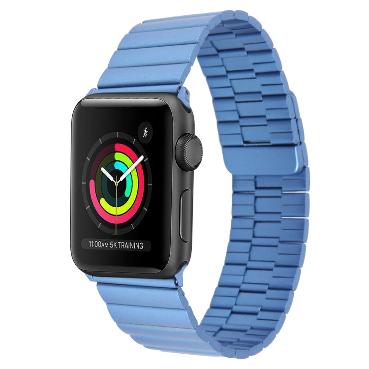 For Apple Watch Series 3 38mm Bamboo Stainless Steel Magnetic Watch Band(Blue) - free shipping - PMC TechLife - Order now!