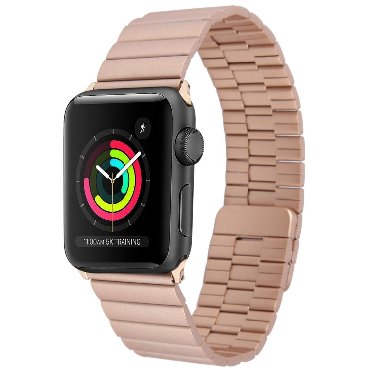 For Apple Watch Series 3 42mm Bamboo Stainless Steel Magnetic Watch Band(Rose Gold) - free shipping - PMC TechLife - Order now!