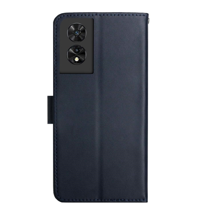For TCL 50 SE/40 NxtPaper 4G Genuine Leather Fingerprint-proof Flip Phone Case(Blue) - More Brand by PMC TechLife | Online Shopping South Africa | PMC TechLife | Buy Now Pay Later Mobicred