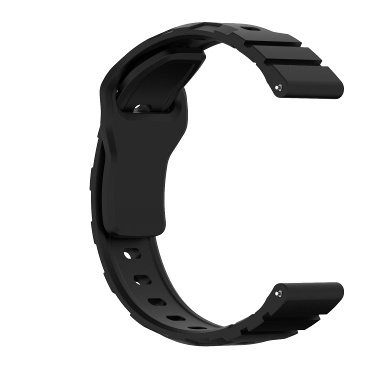18mm Armor Silicone Watch Band(Black) - 18mm Bands by PMC TechLife | Online Shopping South Africa | PMC TechLife | Buy Now Pay Later Mobicred