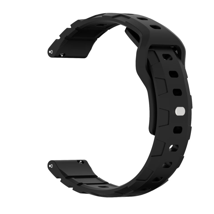 18mm Armor Silicone Watch Band(Black) - 18mm Bands by PMC TechLife | Online Shopping South Africa | PMC TechLife | Buy Now Pay Later Mobicred