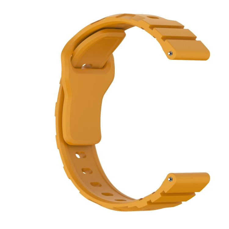 18mm Armor Silicone Watch Band(Yellow) - 18mm Bands by PMC TechLife | Online Shopping South Africa | PMC TechLife | Buy Now Pay Later Mobicred
