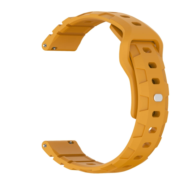 20mm Armor Silicone Watch Band(Yellow) - 20mm Bands by PMC TechLife | Online Shopping South Africa | PMC TechLife