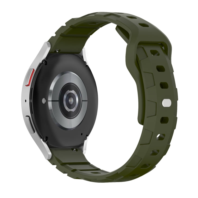 20mm Armor Silicone Watch Band(Army Green) - 20mm Bands by PMC TechLife | Online Shopping South Africa | PMC TechLife