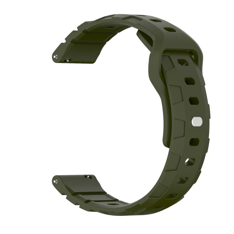 20mm Armor Silicone Watch Band(Army Green) - 20mm Bands by PMC TechLife | Online Shopping South Africa | PMC TechLife