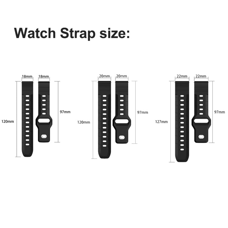 18mm Armor Silicone Watch Band(Space Grey) - 18mm Bands by PMC TechLife | Online Shopping South Africa | PMC TechLife | Buy Now Pay Later Mobicred