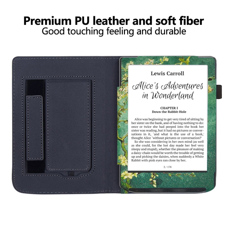 For Pocketbook Verse / Verse Pro Painted Calfskin Smart Leather Tablet Case(Plum Bossom) - free shipping - PMC TechLife - Order now!