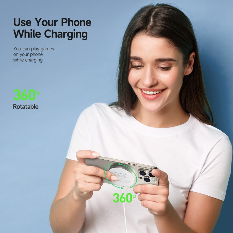 DUZZONA W18 15W Qi2 MagSafe Magnetic Suction Wireless Charger(White) - free shipping - PMC Jewellery - Order now!