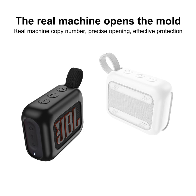 For JBL Go 4 Wireless Bluetooth Speaker Silicone Protective Case(White) - Protective Case by PMC TechLife | Online Shopping South Africa | PMC TechLife | Buy Now Pay Later Mobicred