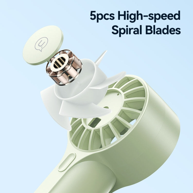 USAMS ZB288 Portable Type-C Rechargeable High Speed Handheld Mini Fan(Beige) - Electric Fans by USAMS | Online Shopping South Africa | PMC TechLife | Buy Now Pay Later Mobicred