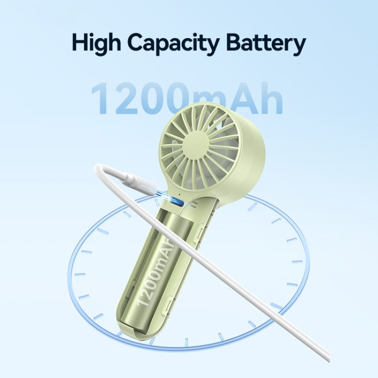 USAMS ZB288 Portable Type-C Rechargeable High Speed Handheld Mini Fan(Beige) - Electric Fans by USAMS | Online Shopping South Africa | PMC TechLife | Buy Now Pay Later Mobicred