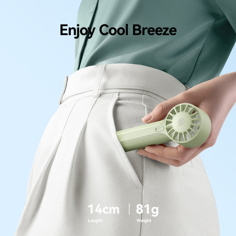 USAMS ZB288 Portable Type-C Rechargeable High Speed Handheld Mini Fan(Beige) - Electric Fans by USAMS | Online Shopping South Africa | PMC TechLife | Buy Now Pay Later Mobicred