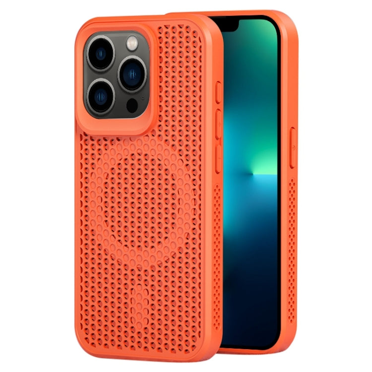 For iPhone 13 Pro Max MagSafe Magnetic Heat Dissipation Phone Case(Orange) - iPhone 13 Pro Max Cases by PMC TechLife | Online Shopping South Africa | PMC TechLife