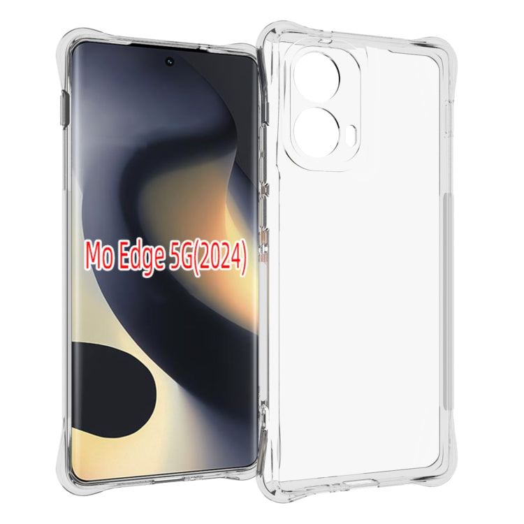 For Motorola Edge 5G 2024 Shockproof Non-slip Thickening TPU Phone Case(Transparent) - Motorola Cases by PMC Jewellery | Online Shopping South Africa | PMC Jewellery | Buy Now Pay Later Mobicred