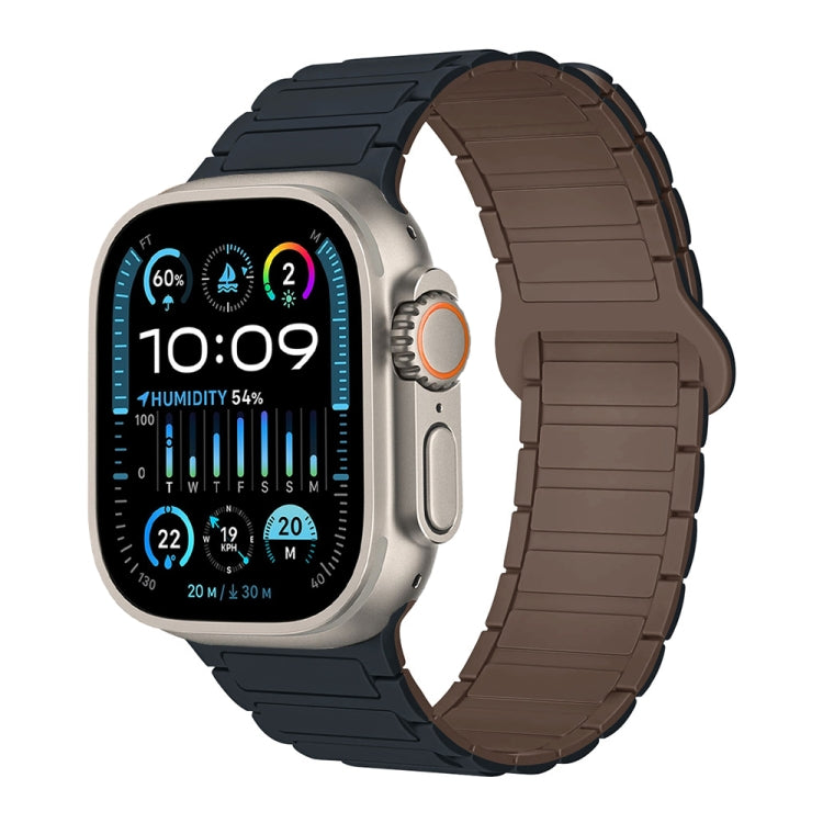 For Apple Watch Ultra 49mm I-Shaped Magnetic Silicone Watch Band(Midnight Chocolate) - Watch Bands by PMC TechLife | Online Shopping South Africa | PMC TechLife
