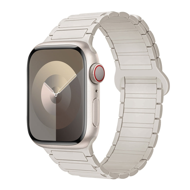 For Apple Watch Series 8 45mm I-Shaped Magnetic Silicone Watch Band(Starlight) - free shipping - PMC TechLife - Order now!