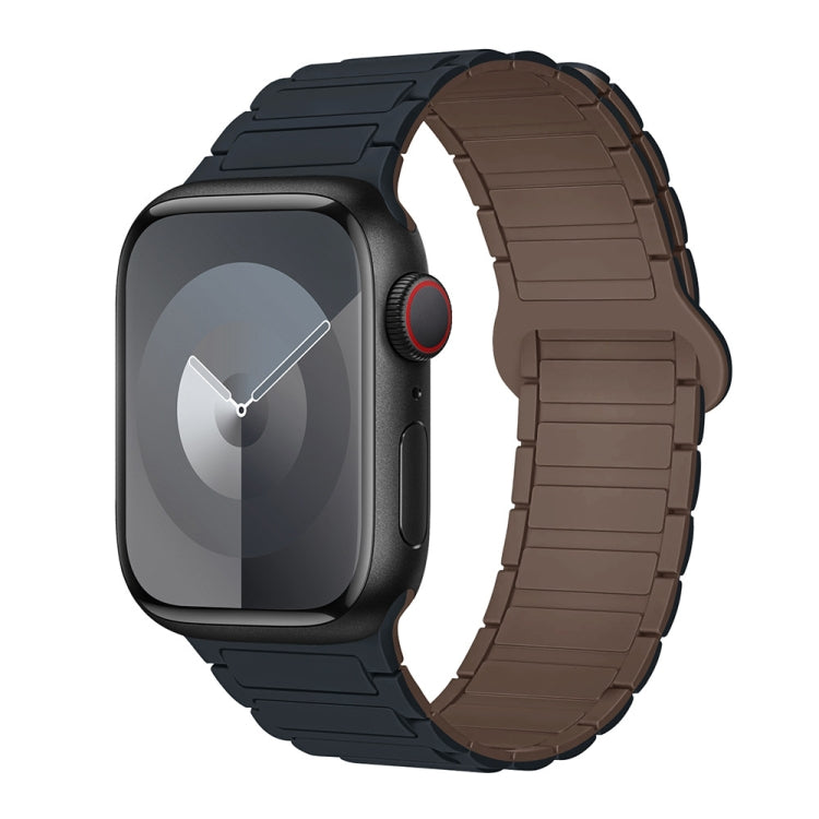 For Apple Watch Series 3 38mm I-Shaped Magnetic Silicone Watch Band(Midnight Chocolate) - Watch Bands by PMC TechLife | Online Shopping South Africa | PMC TechLife