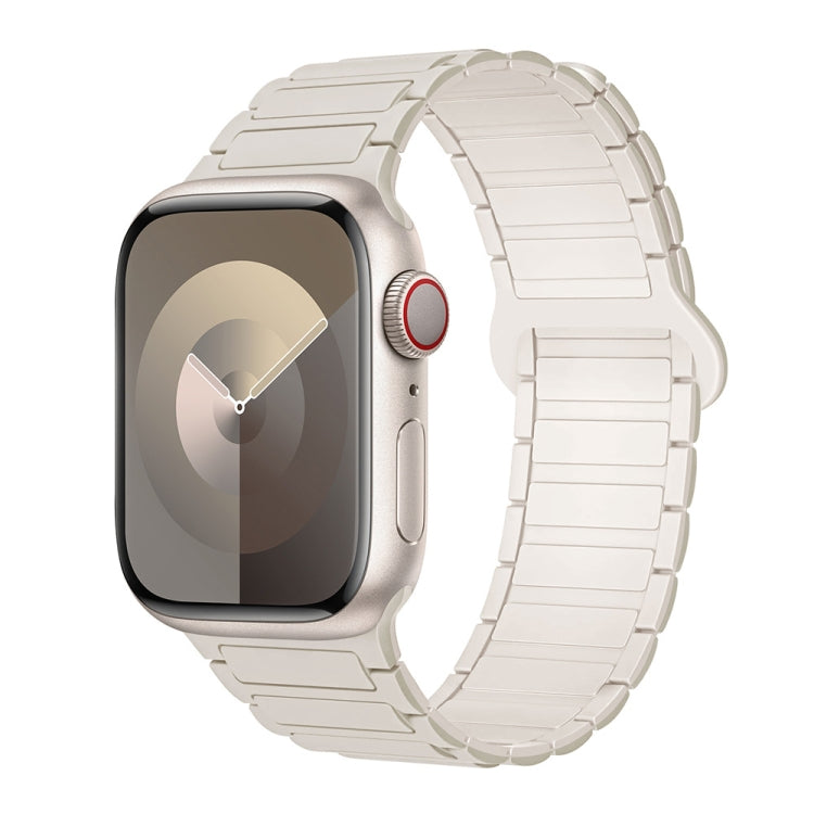 For Apple Watch Series 2 42mm I-Shaped Magnetic Silicone Watch Band(White Starlight) - Watch Bands by PMC TechLife | Online Shopping South Africa | PMC TechLife